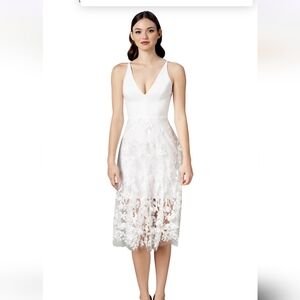 Formal midi white dress